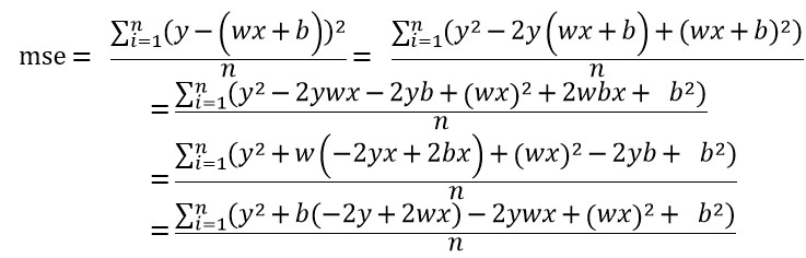mse 수식 전개